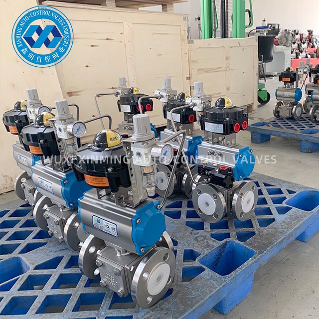 Pneumatic Actuator Flange Tee Ball Valve (1)