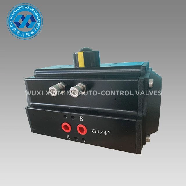 Volledig zwarte aluminium tandheugel pneumatische actuator
