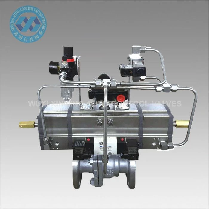 Drietraps pneumatische roterende actuator kogelkraan