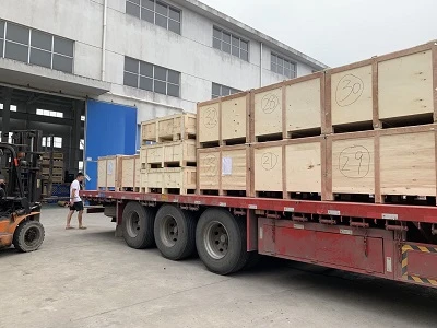 Verzending van pneumatische vlinderkleppen verzonden naar Zuid-Korea