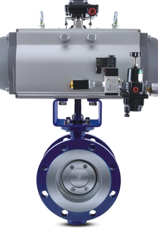 Pneumatische actuator-bediende vlinder- en zuigerventielen