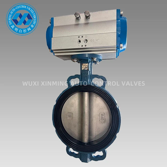 Pneumatische actuator bediende vlinderklep