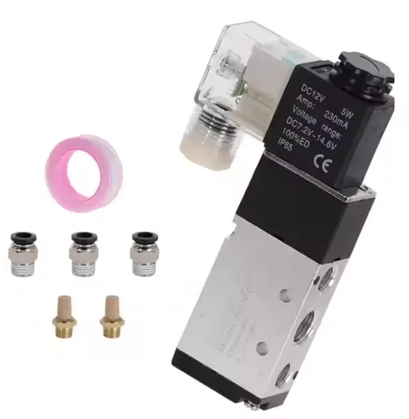 Pneumatische solenoïde klep 5 Way 2- Positieregeling Air 12V 24V