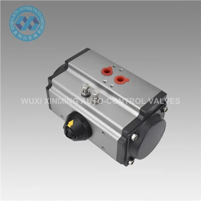 Bij GT -serie enkele en dubbelwerkende pneumatische vlinderventielactuator 90 graden rotatie