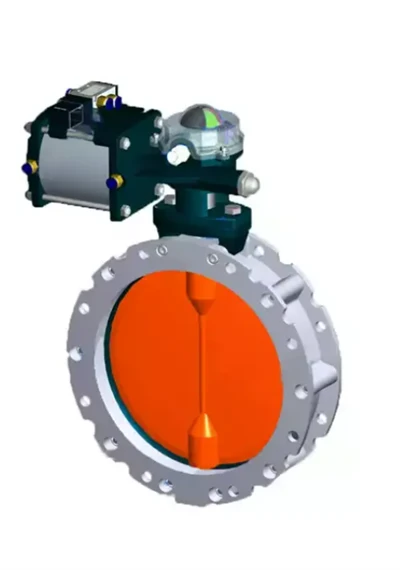 DN25 Pneumatische stofaluminium vlinderklep