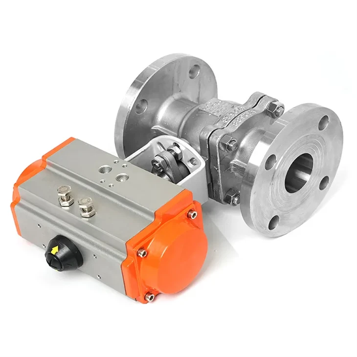 Stainless Steel Pneumatic Control High-temperature Resistant Flanged Ball Valve