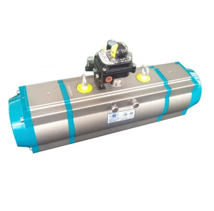 Tri Clamp Three Way Ball Valve drieketige pneumatische actuator